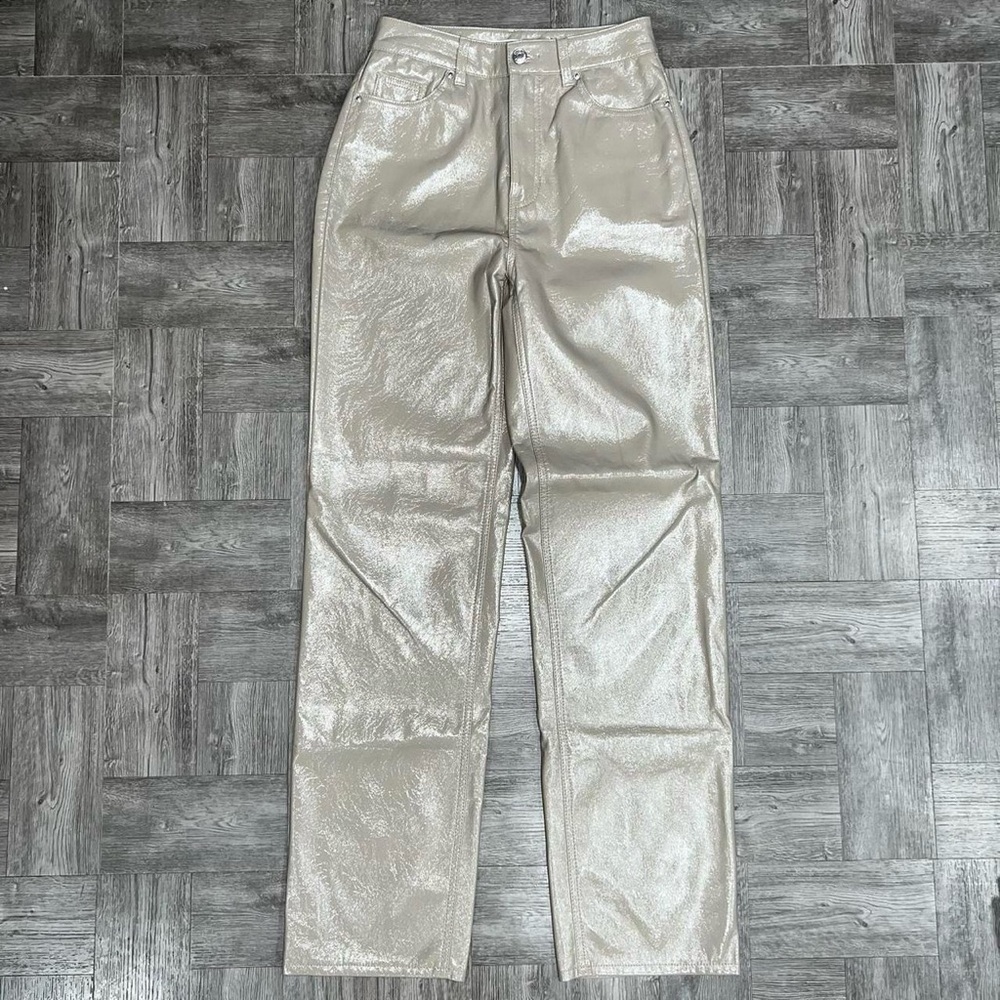 PacSun Tan Lacquered High Rise 90’s Pants Size 25
